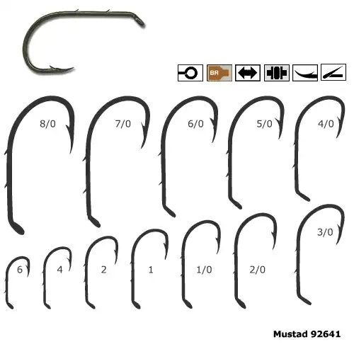Preț redus CARLIGE MUSTAD BRONZ CU OCHET, 2 SPINI, NR 4/0, 5 BUC / PLIC