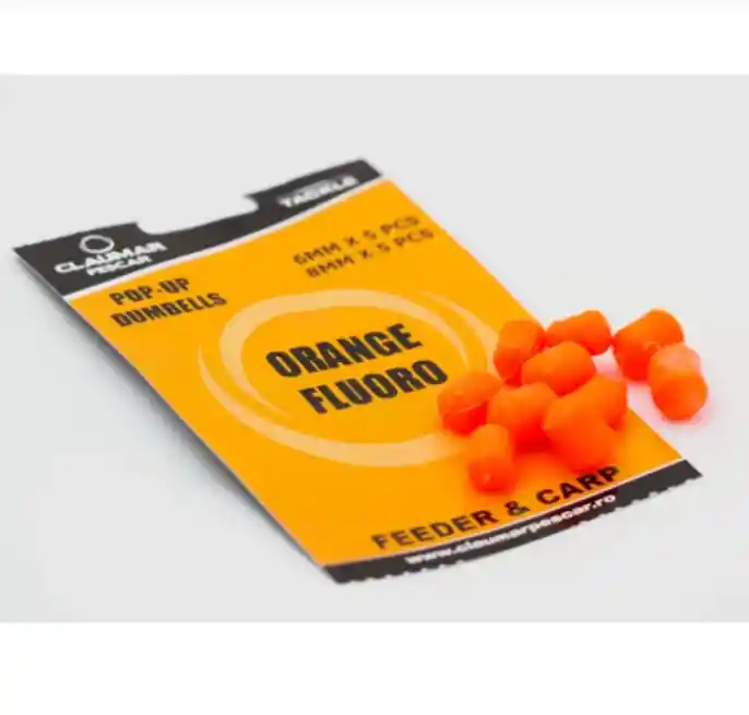 Reducere POP-UP DUMBELLS PORTOCALIU FLUO 6MM/8MM