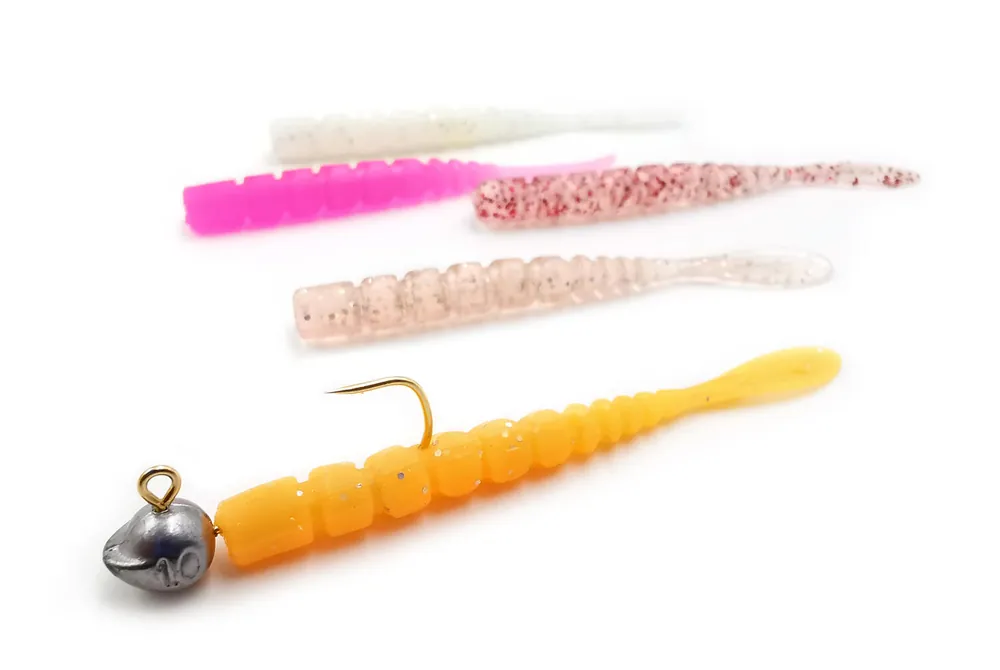 Retur gratuit GRUB MUSTAD AJI MICRO FLA 5 CM CLEAR RAINBOW GLITTER, 15 BUC / PLIC