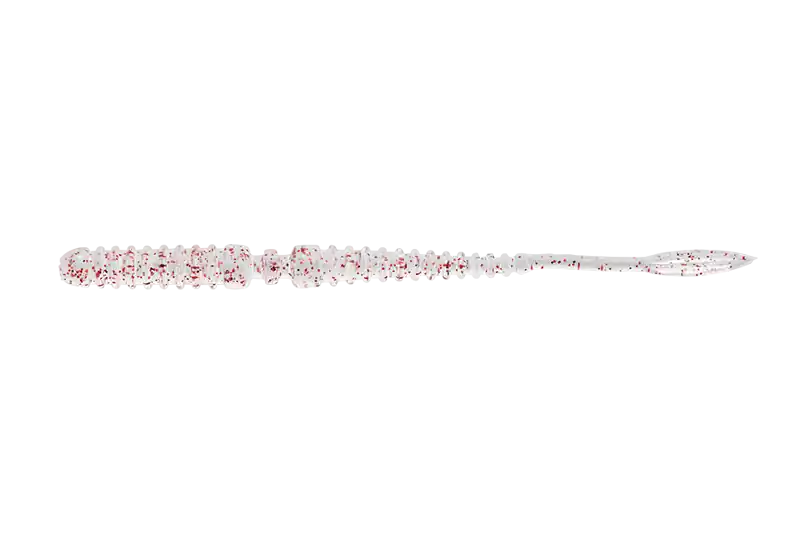 VIERME JACKALL PEKE RING 2.7 INCH CLEAR RED FLAKE 8 BUC / PLIC Expediere rapidă