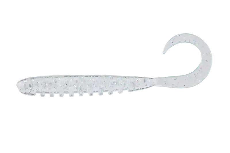 Nu rata VIERME JACKALL TIDE CURLY 2 INCH CLEAR HL FLAKE 8 BUC / PLIC