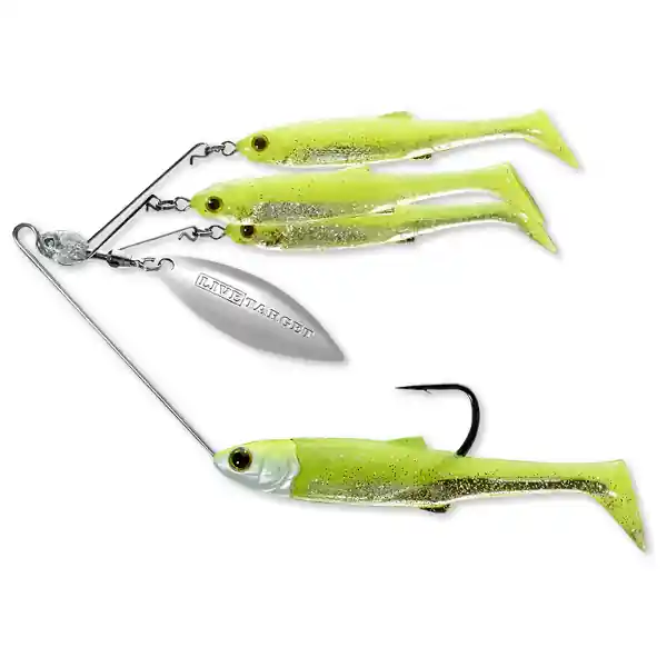 SPINNERBAIT LIVE TARGET BAITBALL SPINNER RIG SMALL/11G 857 CHART/SILVER Popular