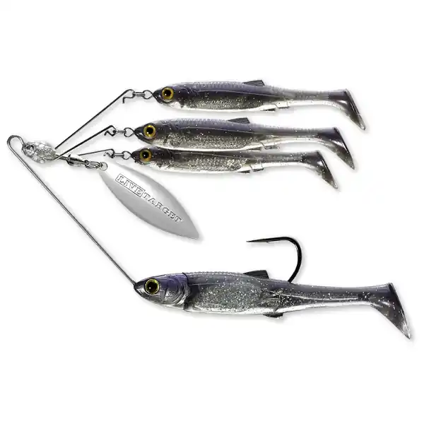 Ieftin SPINNERBAIT LIVE TARGET MINNOW RI G,LARGE, 14 G, PURPLE PEARL, SILVER