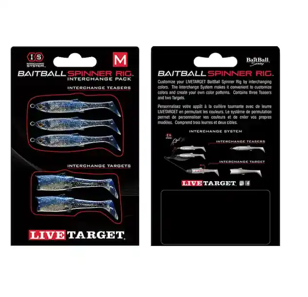 Expediere rapidă SET DE REZERVA LIVE TARGET PENTRU MINNOW RIG SPINNERBAIT LARGE BLUE/SILVER
