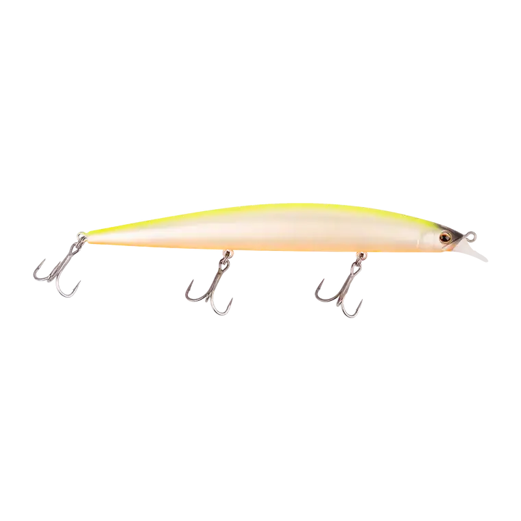 Cel mai vândut Vobler Mustad Gonta minnow sinking 14 cm, 21 g, ghost chartreuse