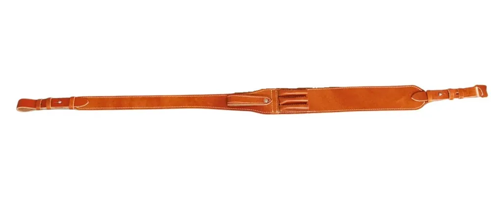 Ieftin Curea piele maro pentru carabina, cu 3 posturi
