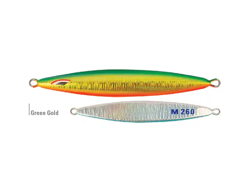 Pilker Mustad Mirotic slow green gold 80 g, 8 cm Noutate