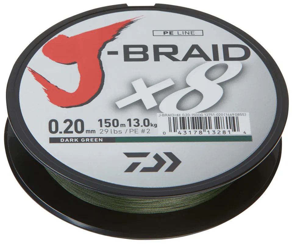 Nu rata FIX TEXTIL DAIWA J-BRAID X8 VERDE 020MM/13KG/300M